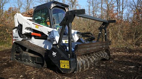 wood mulcher for bobcat skid steer for rent near me|bobcat with mulcher rental.